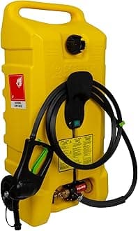 Scepter14 Gallon Gas Caddy with Electric Fuel Pump, Flo ‘N Go Powered Fueling Station with Fill-Rite Transfer Pump and 10-Foot Hose for Farm, Marine, Commercial, and Home Use, Diesel, Yellow