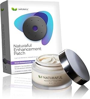 NEW NATURAFUL - Breast Enhancement Cream & Enhancement Patch BUNDLE - Natural Breast Enlargement, Firming and Lifting | Trusted by Over 100,000 Users & Includes Handbook | $143 Value Bundle
