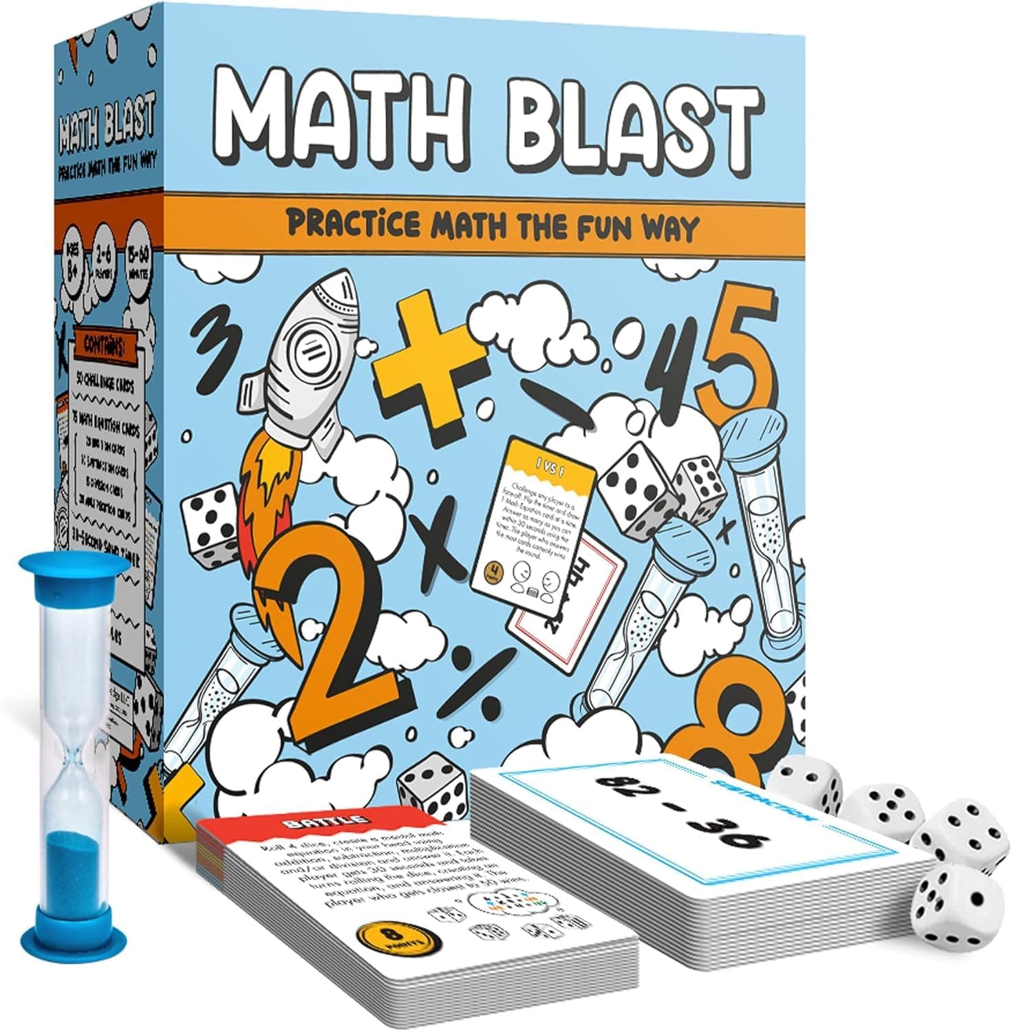 Gartana Games Math Blast! for Kids 8-12 & Over | Fun Educational Practice for Home or Classroom