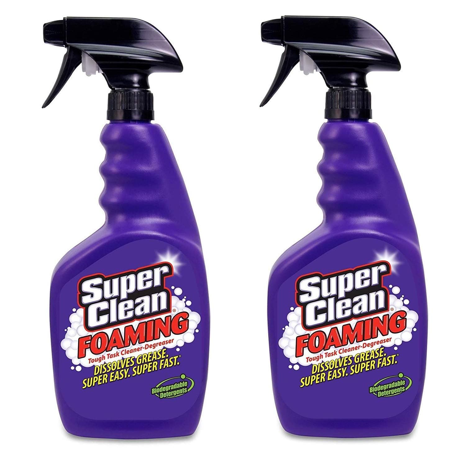 SuperClean Super Clean Foaming Multi-Surface All Purpose Cleaner Degreaser Spray, Biodegradable, Full Concentrate, 32 Ounce, Pack of 2