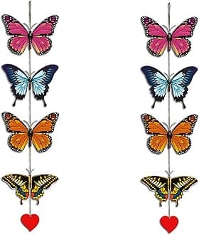 Artvibes Beautiful Butterflies Wall and Door Hanging for HomeDecor | Decoration Wooden Items | Wood Design Artworks Hangings Ornaments Modern Decor (WH_5202N)