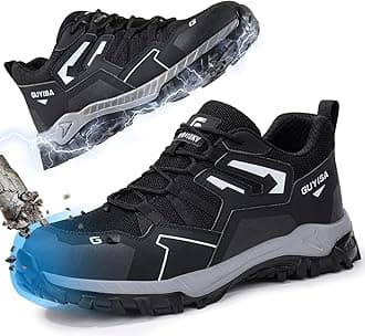 Steel Toe Shoes for Men Women Work Shoes Industrial Construction Safety Shoes Work Sneakers Comfortable Lightweight Safety Shoes for Work