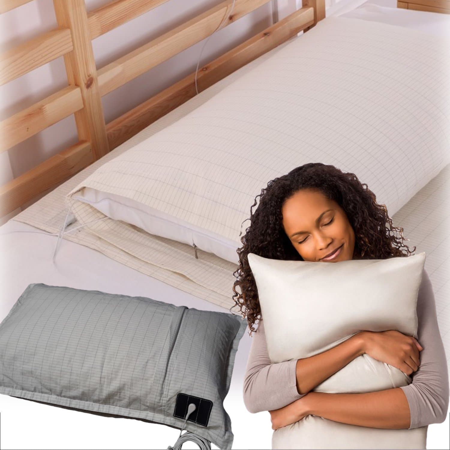 Ground Smart Earthing Pillow Case; Used with Earthing Sheets, Earthing Bedding Sheets & Grounding Sheet