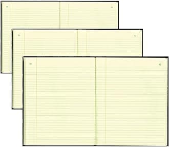 National Brand Texhide Series Record Book,10.375 x 8.375 Black,150 Pages (56211),Black/Burgundy,(Pack of 3)