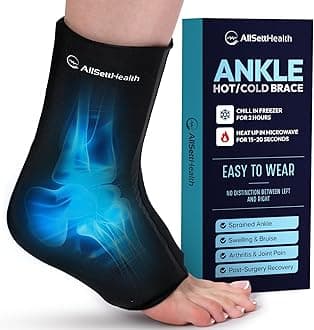 AllSett Health Ice Pack Ankle Brace Small Medium Size