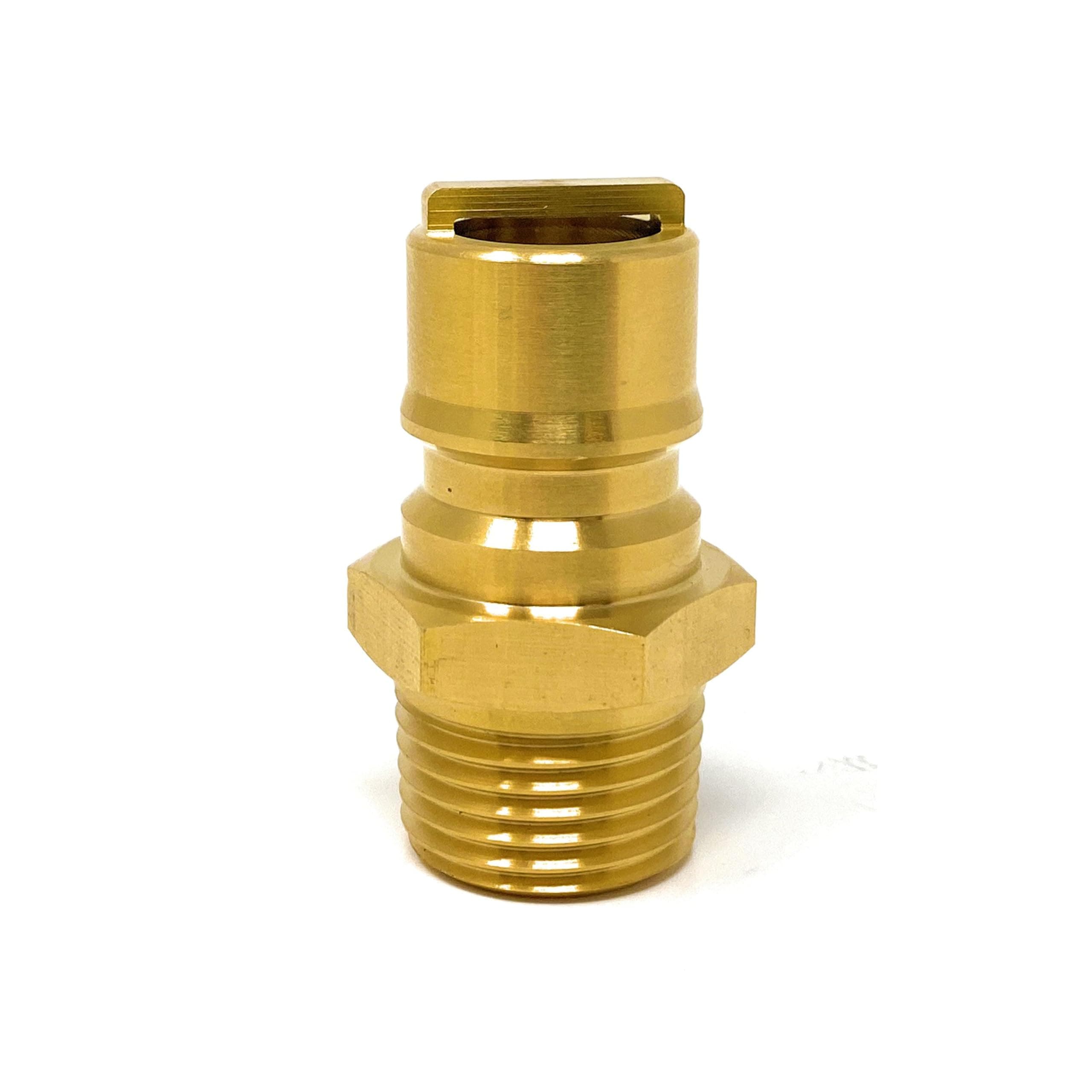 MADOL MI IMPORTS, LLC 1/2 “ Quick Connect/Disconnect Insert Plug X 1/2 inch Male NPT [3308] Natural Gas Propane Fitting Connector Solid Brass Coupler