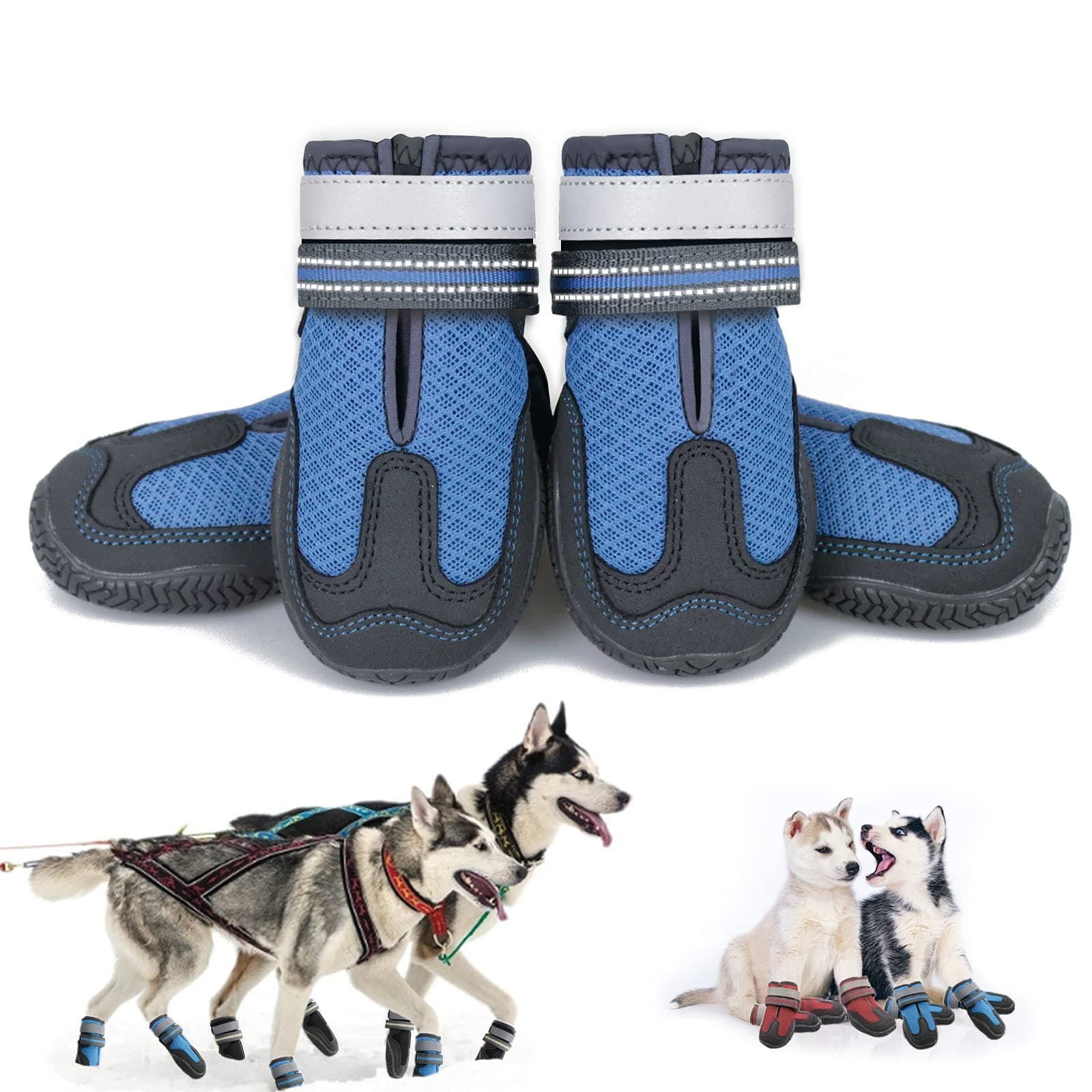 Dog Shoes Mesh Blue Size 1
