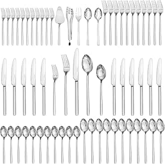 Silverware Set with Serving Utensils