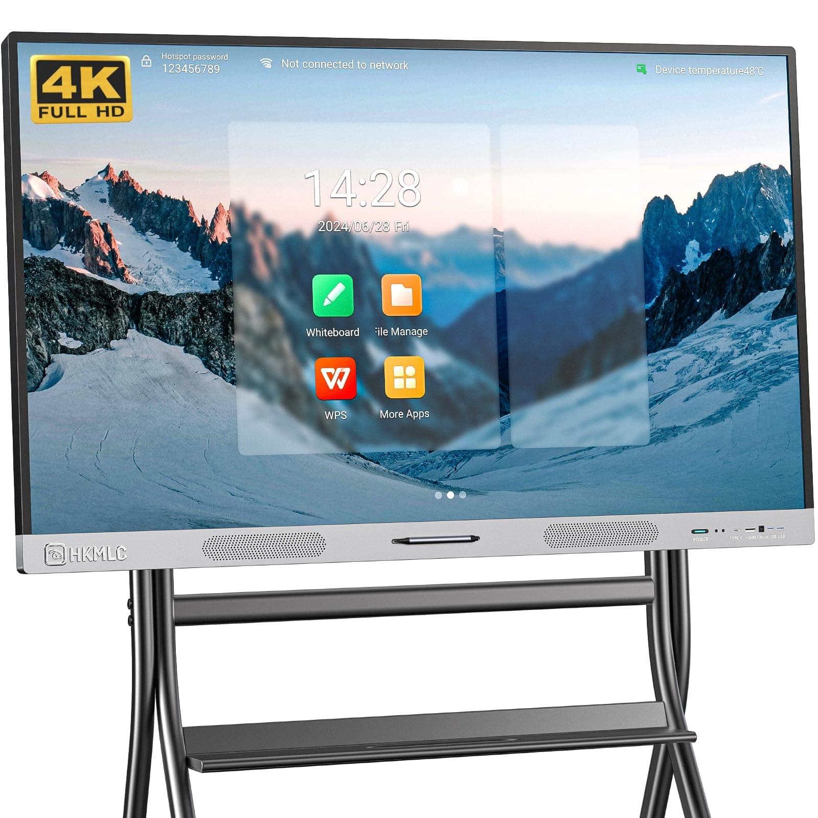 Smart Board, Elite 55 Inch Interactive WhiteBoard, All-in-One Digital WhiteBoard with 4K UHD Touch Screen Smart Whiteboard for Classroom Business Office Home (Wall Mount Included)