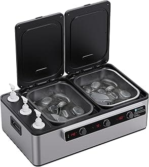 Master Massage Professional Electric 2IN1 Massage Stone Heater & 3 Bottle Massage Oil & Lotion &Gel Warmer-Digital Multifunctional Heating Equipment Combo