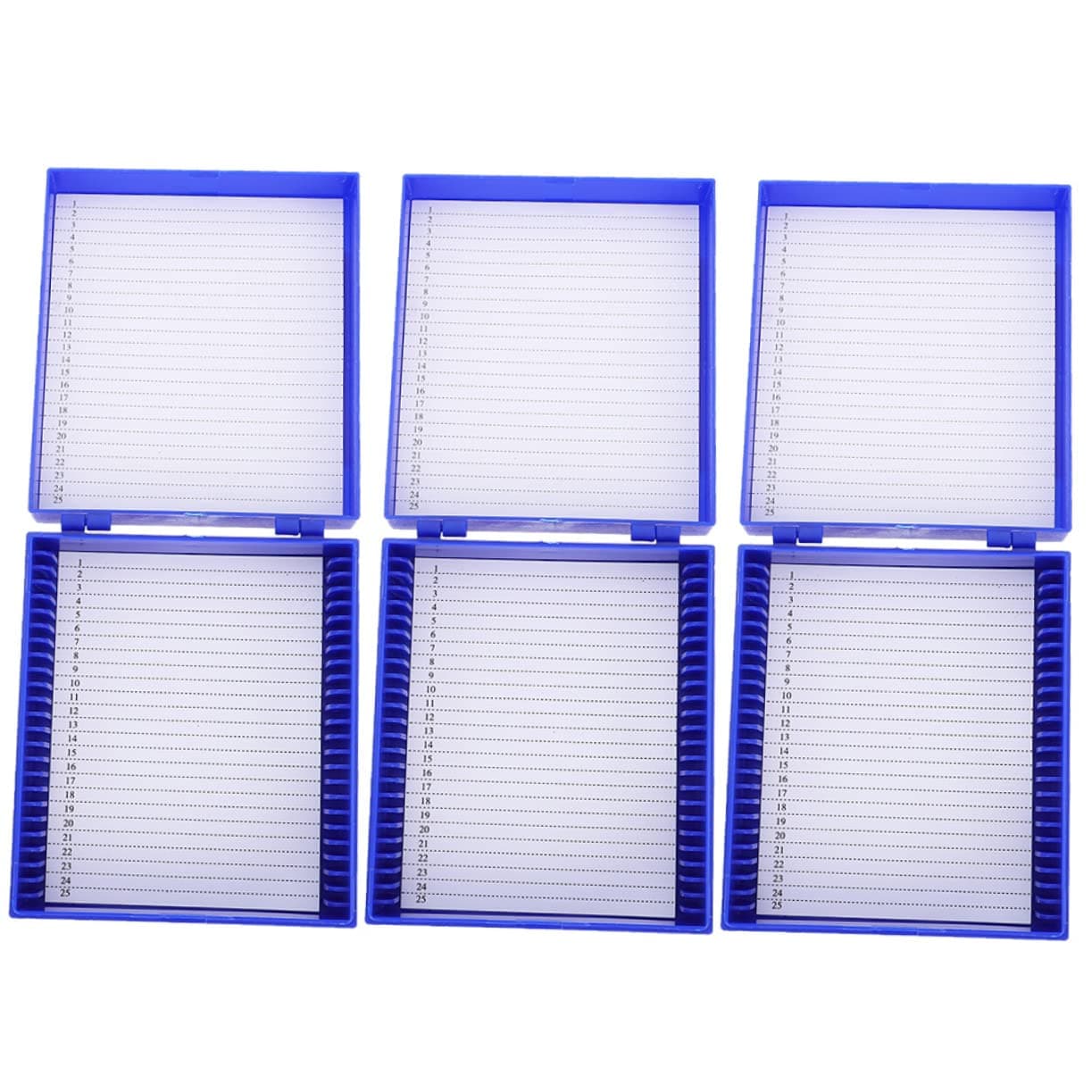 3Pcs Microscope Slide Storage Box Laboratory Supply for Slide Organization Compartment Microscope Slide Holder