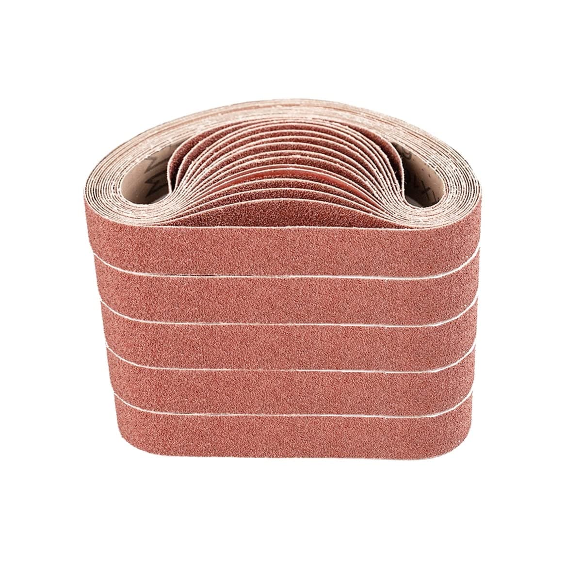 Sanding Belts 20 x 520 mm.5 Different Grits.6 X 40/80/120/180/320 Each,Abrasive Belt Set, for Power Tool Sander for Cleaning Burrs, Paint (30 pcs)