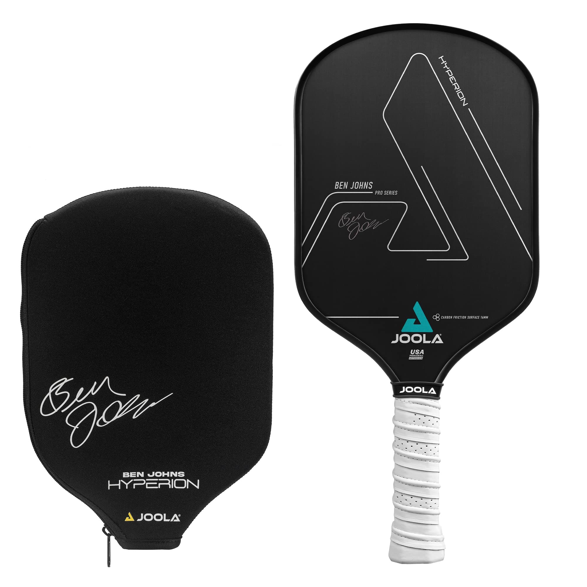 Ben Johns Hyperion Pickleball Paddle - Carbon Surface with High Grit & Spin, Elongated Handle, USAPA Approved 2022 Ben Johns Paddle - Available with Pickle Ball Paddle Cover