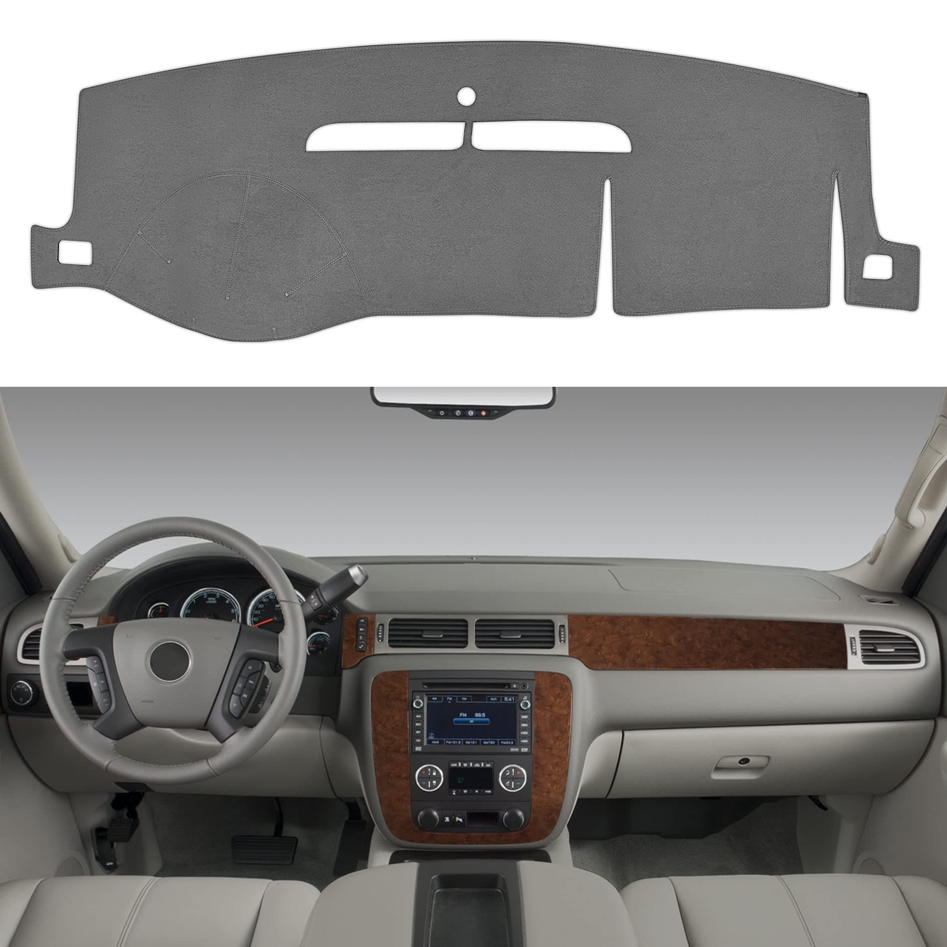 SPEEDWOW Dash Cover Fit for Chevy/GMC 2007-2014（Gary）