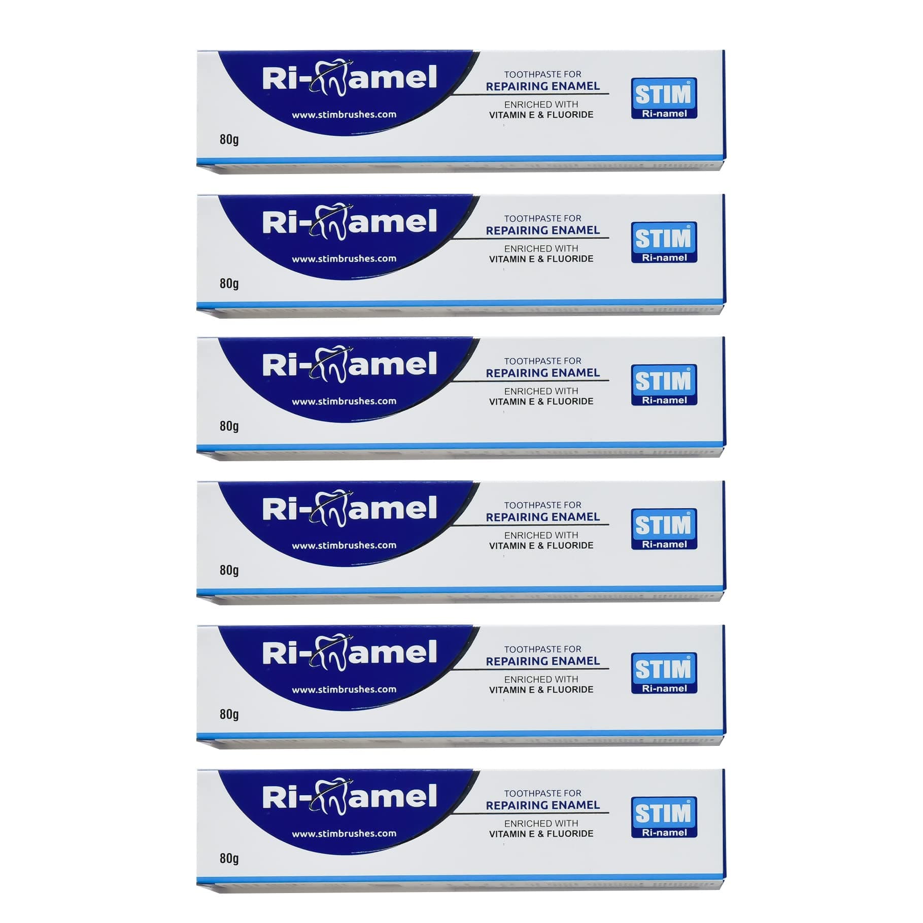 STIM Ri-namel Toothpaste | Re-mineralizes and Repairs Eamel | Pack of 6 | 480gms