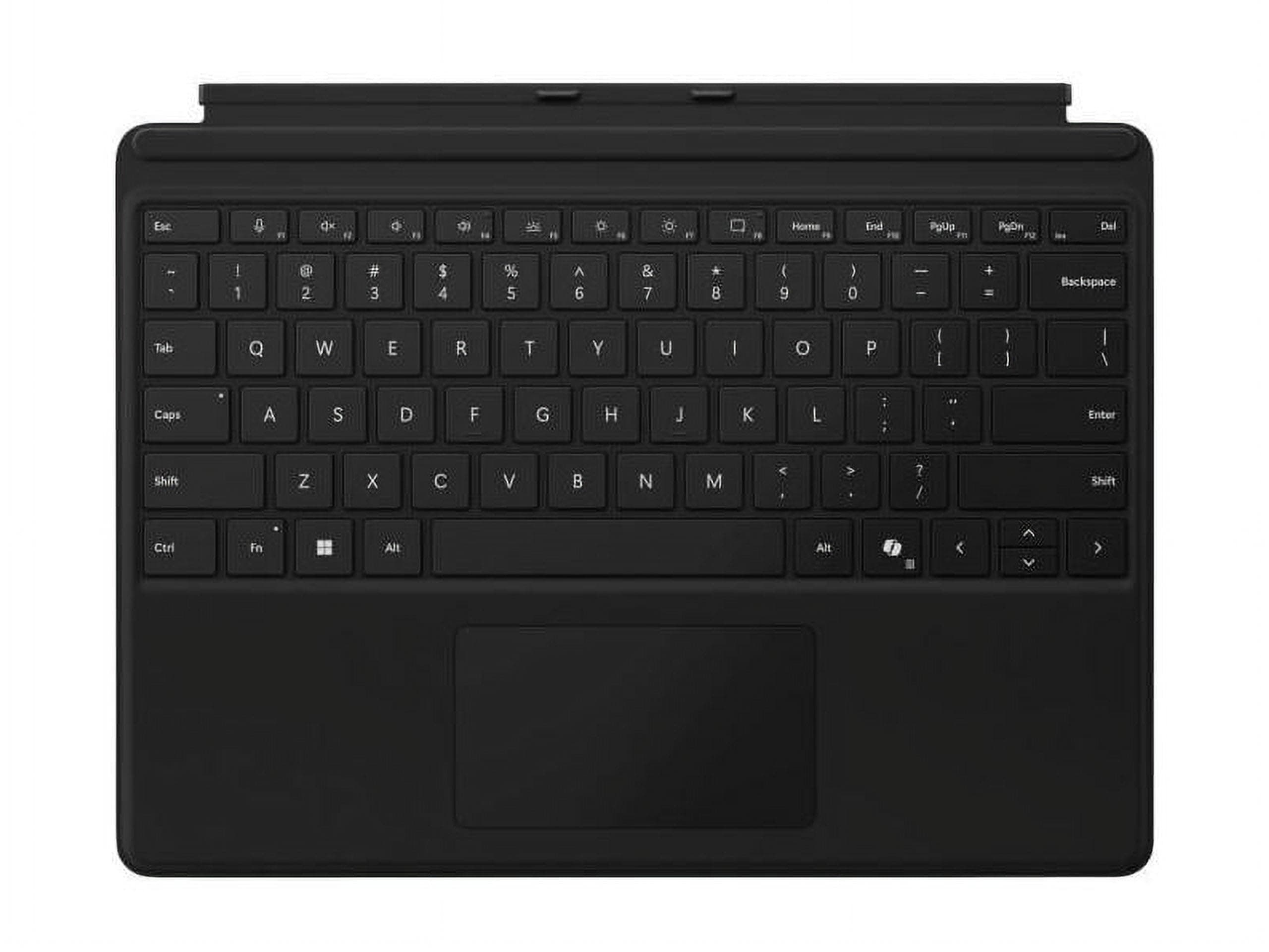 Microsoft Surface Pro Keyboard Without Pen Storage for Surface Pro Copilot+ (11th Edition), Pro 9 and 8, Alcantara Material, Black