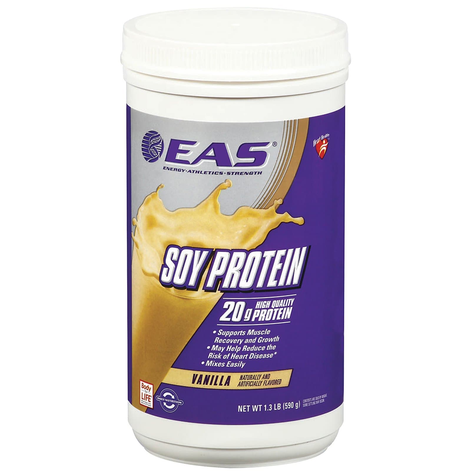 EAS Soy Protein Powder, Vanilla, 1.3lb