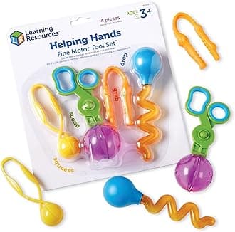 Learning Resources LER5558 Toddler Toy, Fingertip Training, Hand Exercise, Assistance Tool Set, Authentic
