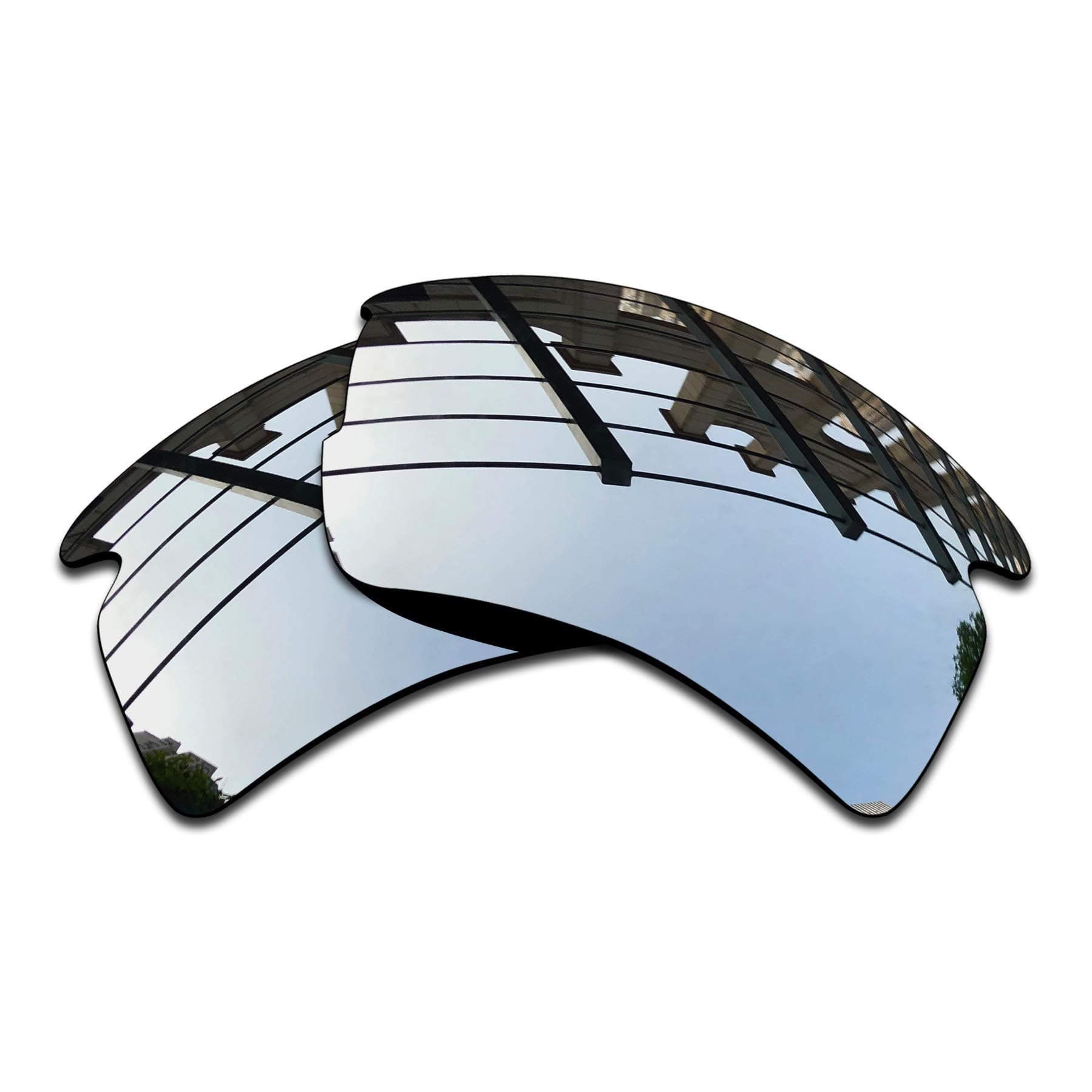 Premium Polarized Mirror Replacement Lenses for Oakley Flak 2.0 XL OO9188 Sunglasses - Silver Mirror