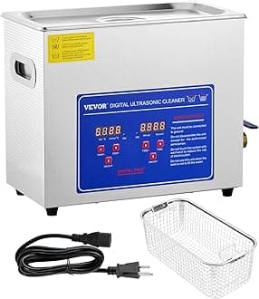 VEVOR 6L Commercial Sonic Cleaner, 40kHz Professional Cleaning Machine with Digital Timer & Heater, 110V - Ideal for Watches, Instruments, and Industrial Parts, FCC/CE/RoHS Certified