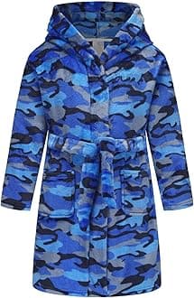 FraprastyBoys Fleece Robe Hooded Toddler Soft Bathrobe Pajamas Sleepwear for Kids Girls 2-16 Years