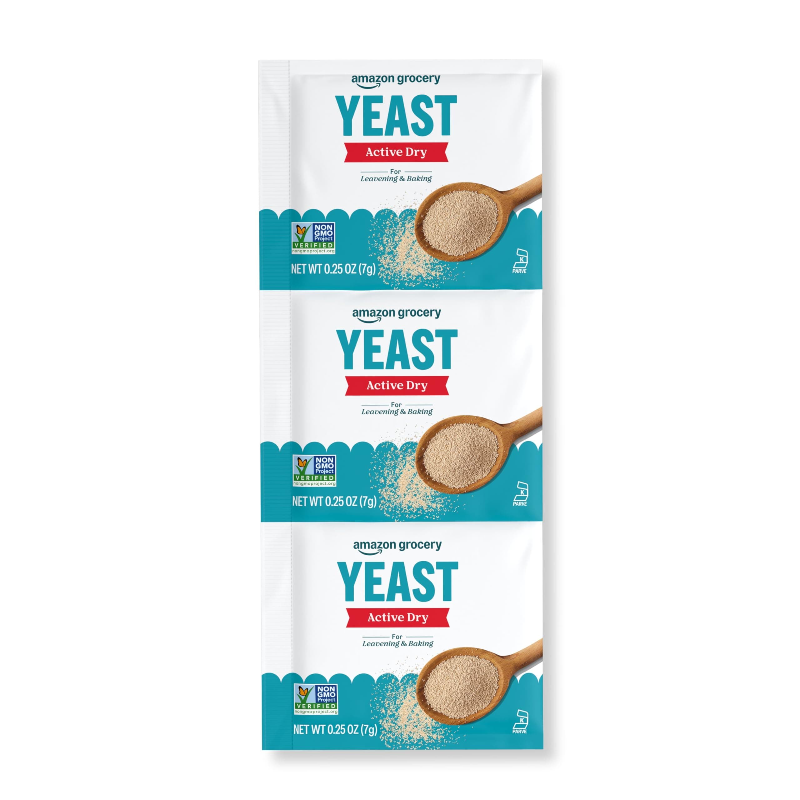 Amazon Grocery, Active Dry Yeast, 0.75 Oz, 3 Ct