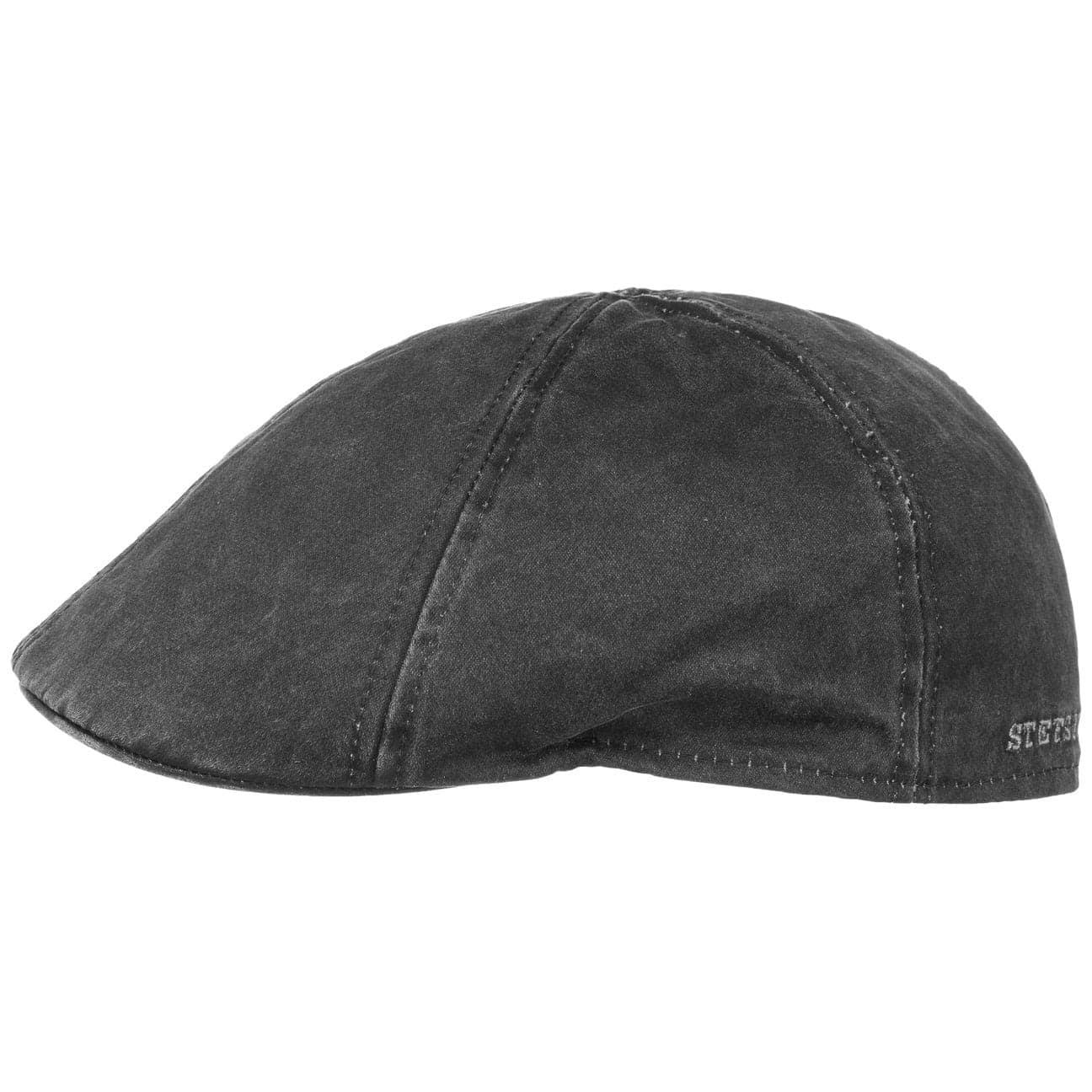 StetsonLevel Distressed Cotton Duckbill Flat Cap