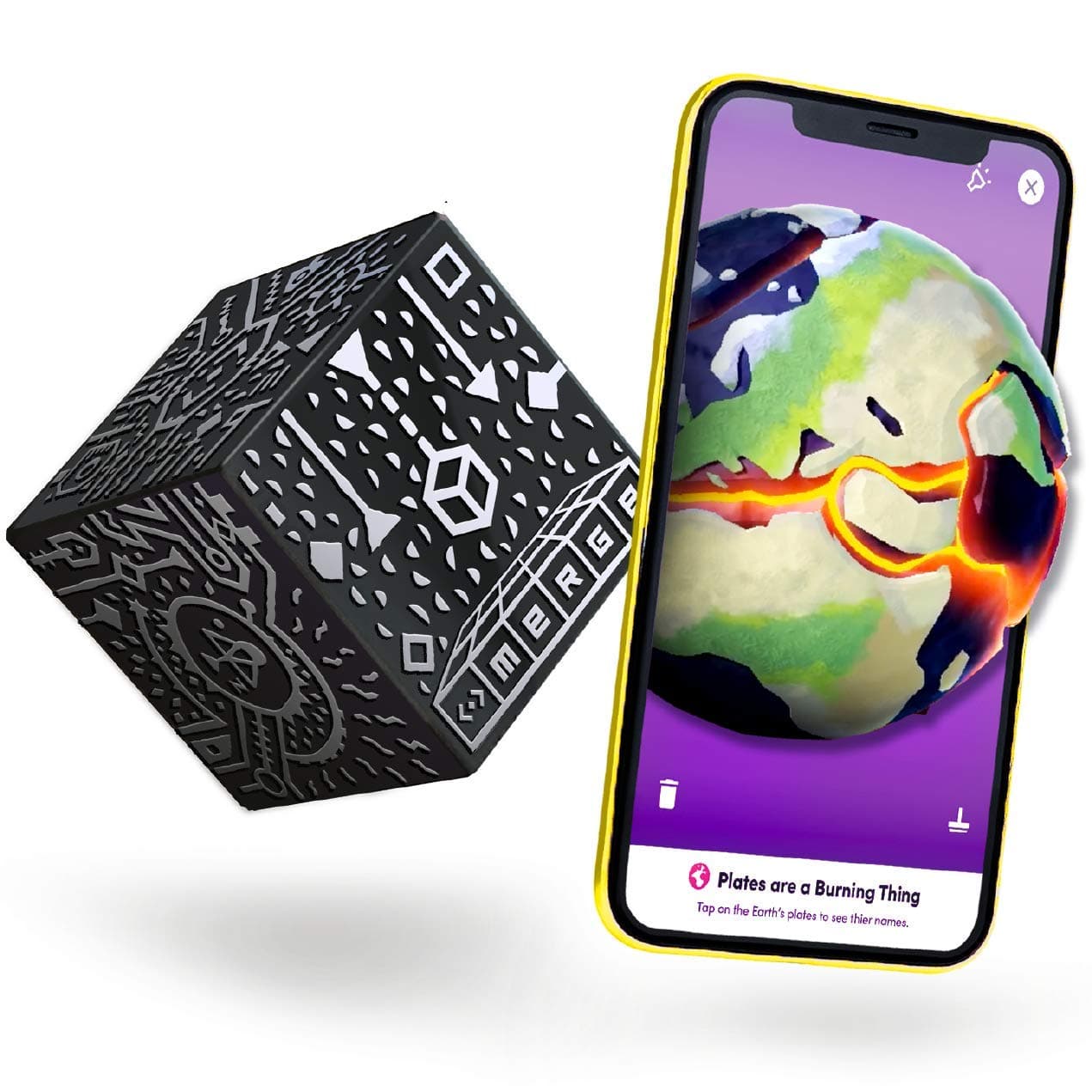 Merge Cube - Augmented Reality Hands-on Tool for Education - Science & STEM Toy - Digital Teaching Aids - Science Simulations - Home School & Classroom Learning - iOS & Chromebook Compatible