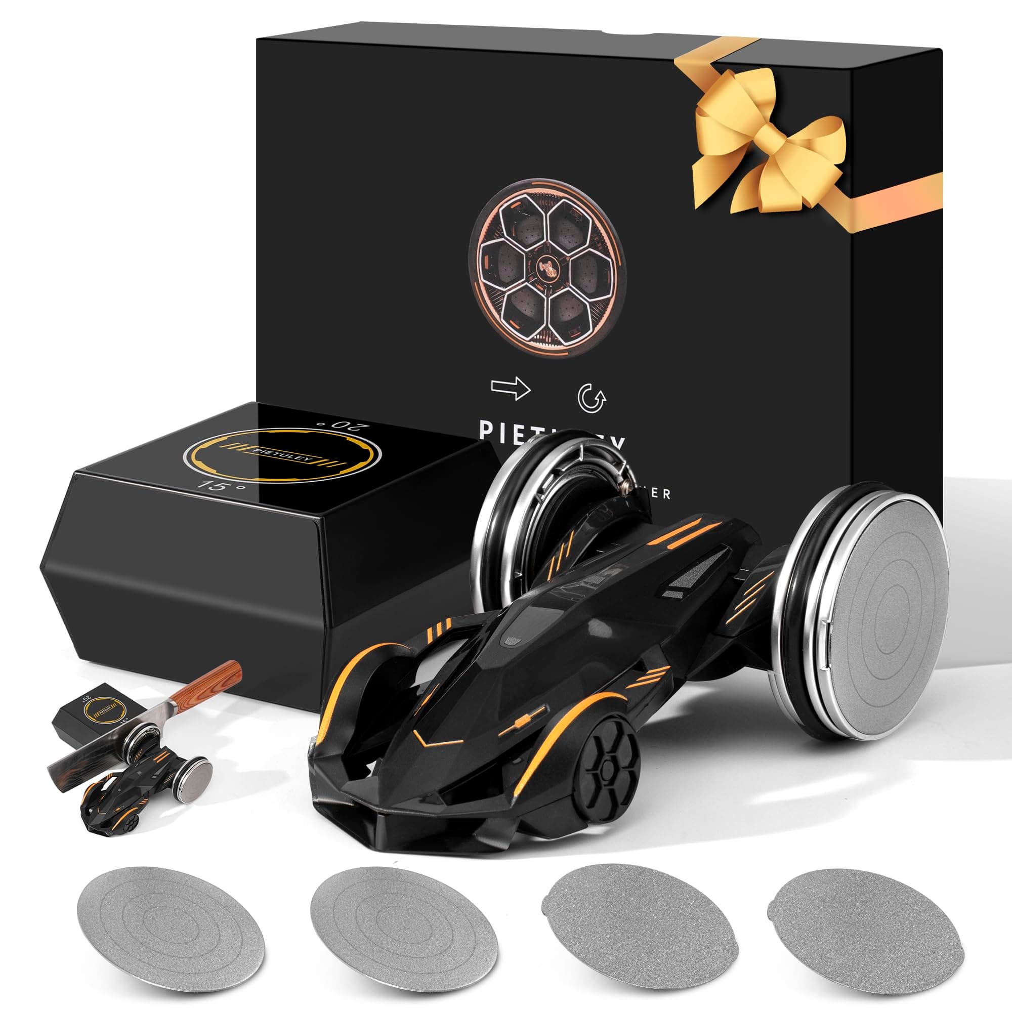 Upgraded Rolling Knife Sharpener for Kitchen Knives, Kitchen Knife Sharpener UK, Sharpening Stone Whetstone for Sharpening Knives Kit, Tool Kitchen Gadgets Accessories for Men Birthday Gift