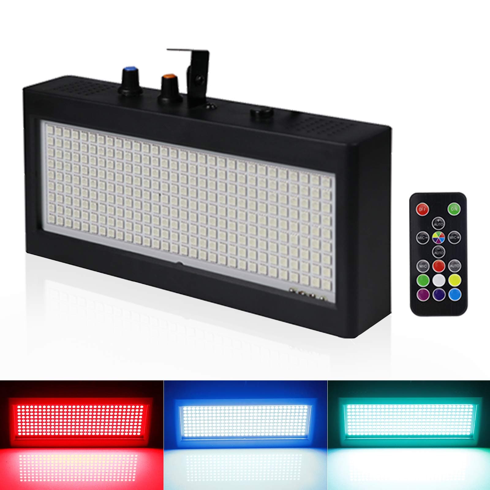 EcostrobeStage Strobe Light, Super Bright Flash Stage Lighting, Sound Activated and Speed Control RGB Strobe Light, Flash Party Lighting for Wedding, Xmas, Birthday, Club, DJ (270 LED)