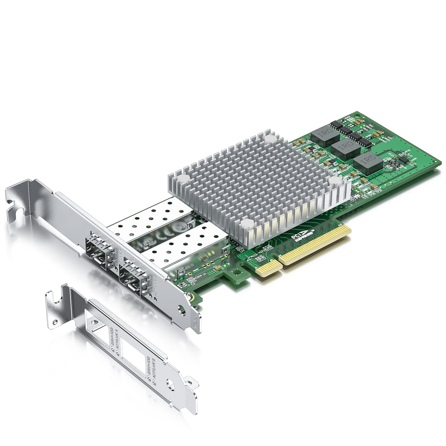 10Gtek 10Gb PCI-E NIC Network Card, with Broadcom BCM57810S Chipset, Dual SFP+ Port, PCI Express Ethernet LAN Adapter Support Windows Server/Windows/Linux/VMware