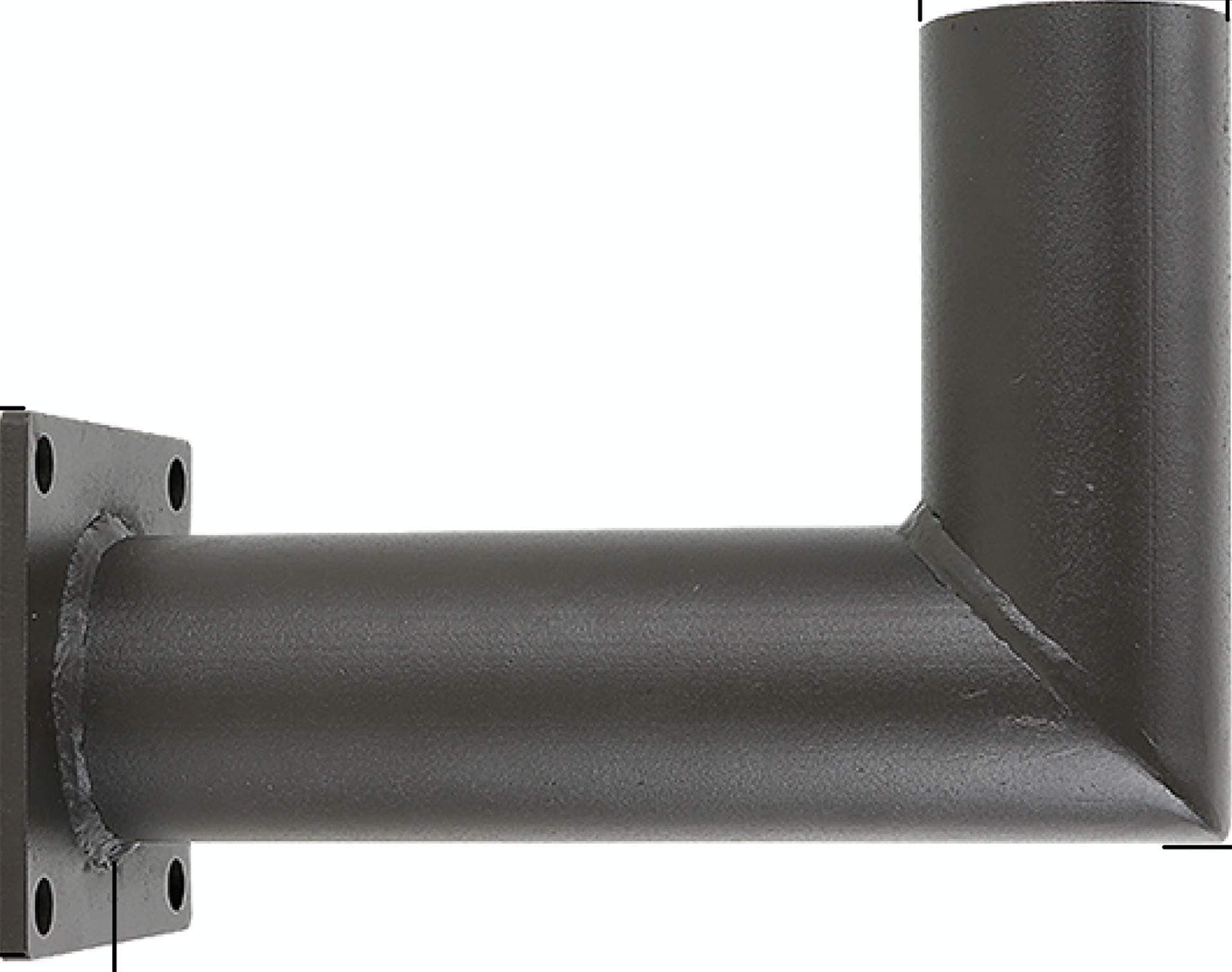 90 Degree Wall Mount Bracket with Tenon. Mounting Accessory. Steel Mount. Lighting Accessory.