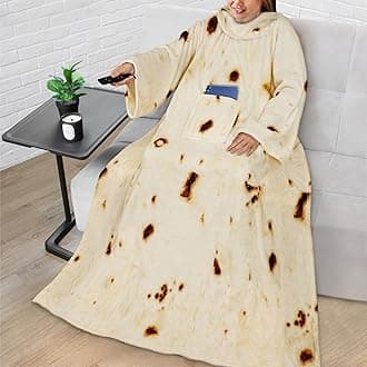 PAVILIA Fleece Wearable Blanket with Sleeves for Adult Women Men, Soft Warm Wrap Throw, Robe Blanket with Arm