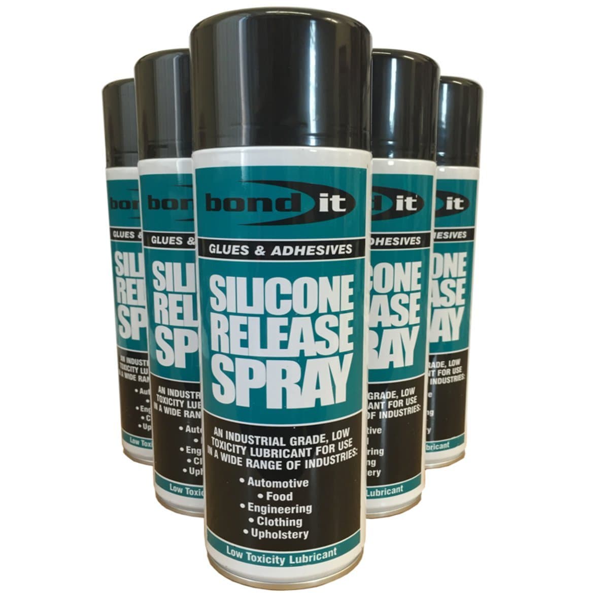(PACK OF 2) 500ml Tin Bond It Silicone Spray - multi purpose lubricant and mould release spray
