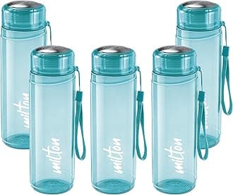 Milton Hector 1000 Pet Water Bottle, Set of 5, 1 Litre Each, Blue