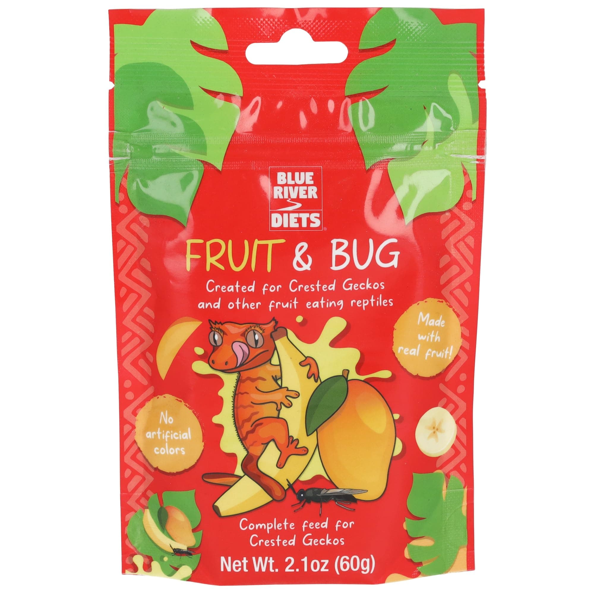 Crested Gecko Diet | Fruit & Bug | All Natural Low Fat Complete Gecko Food | 2.1oz