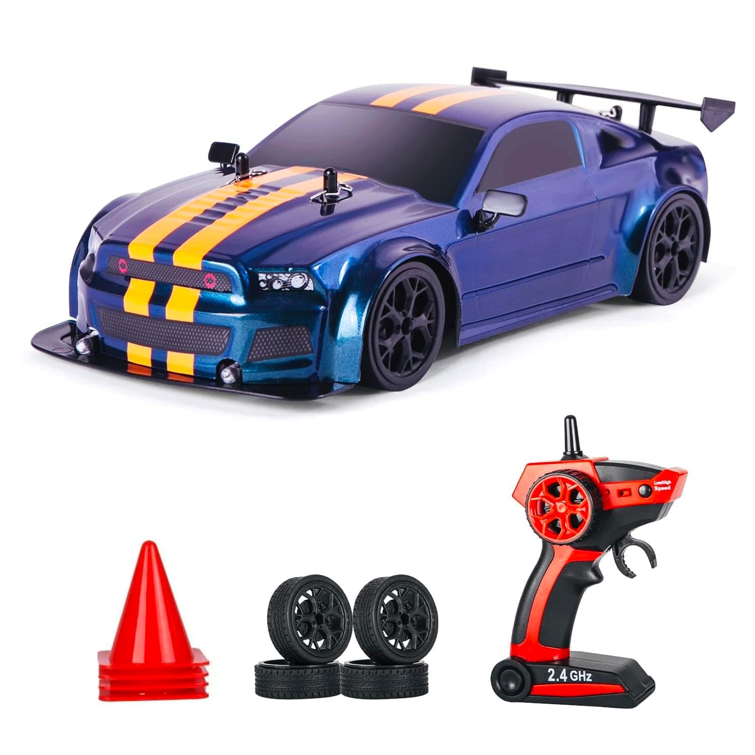 iBlivers RC Drift Car, 1:14 Remote Control Car 4WD Drift GT RC Cars Vehicle High Speed Racing RC Drifting Car Gifts Toy for Boys Kids