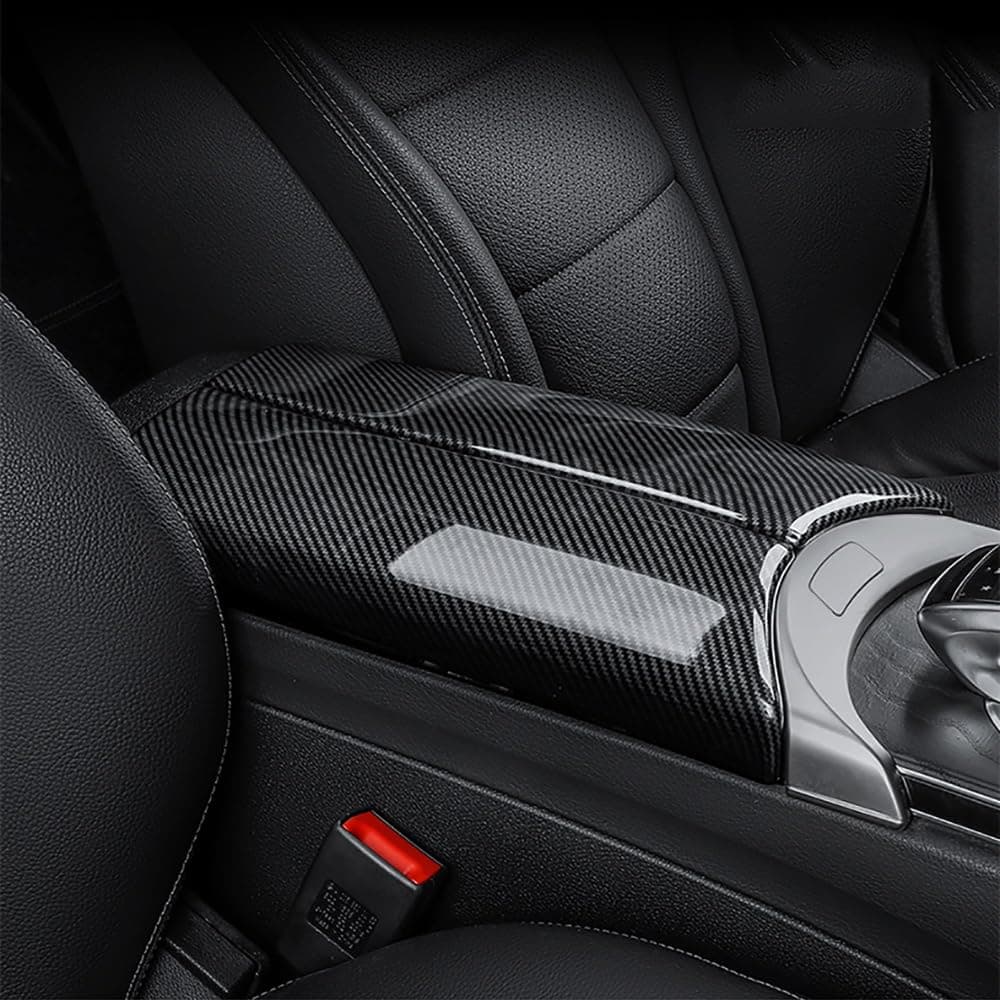 Carbon Fiber Center Console Armrest Box Protector Cover Armrest Panel Trim Interior Accessories Compatible with Mercedes Benz G-Class W464 G63 AMG G550 G500 2019-2026