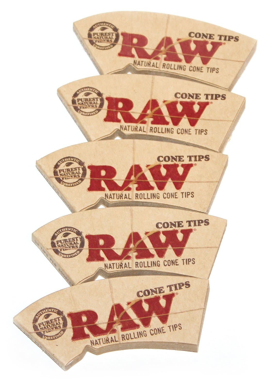 Raw Rolling Paper Perfecto Cone Tips 5 packs = 160 Tips