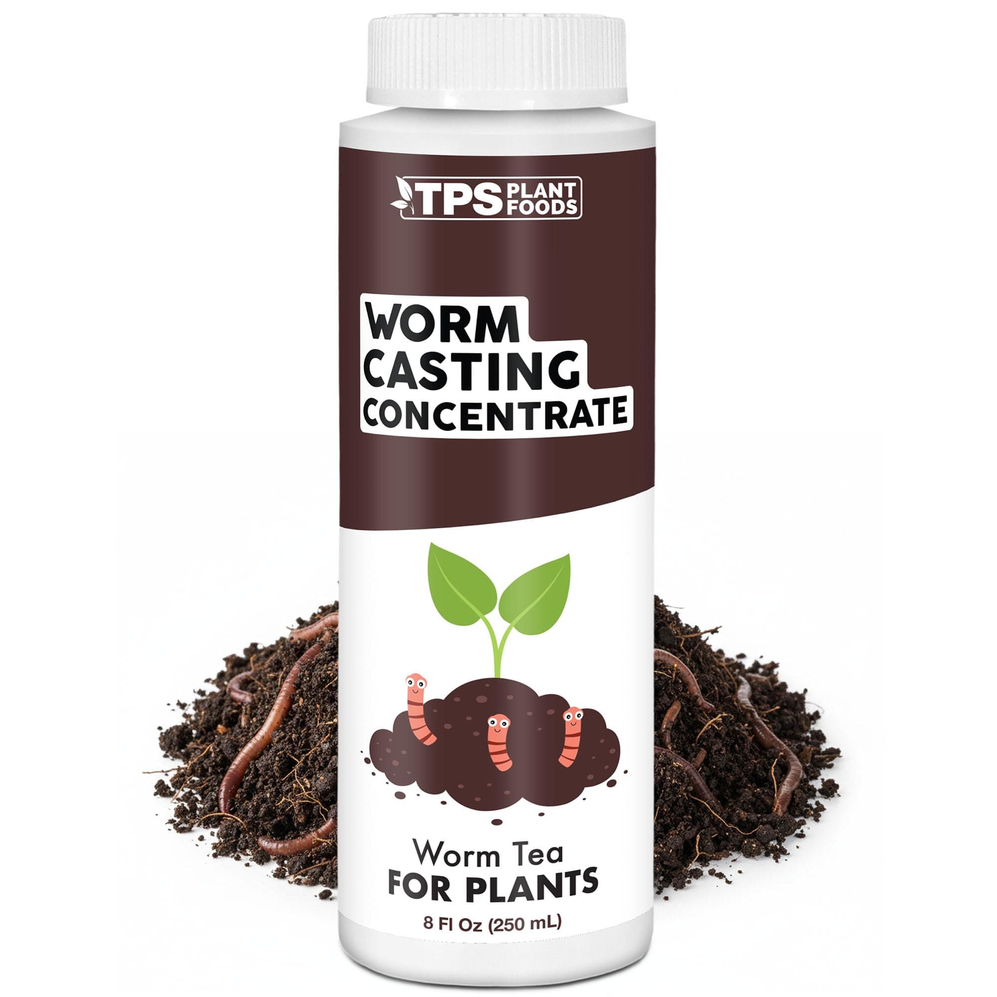 Worm Casting Tea Concentrate – Liquid Microbial Supplement for Living Soil, Stronger Roots & Healthier Plants, 8 oz