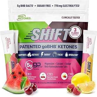 BHB Exogenous Ketones Drink Mix Packets Keto Electrolytes Powder Packets No Sugar with 4 Main Fasting Electrolytes Plus Hydrating Patented Keto BHB - 30 Count Variety Pack