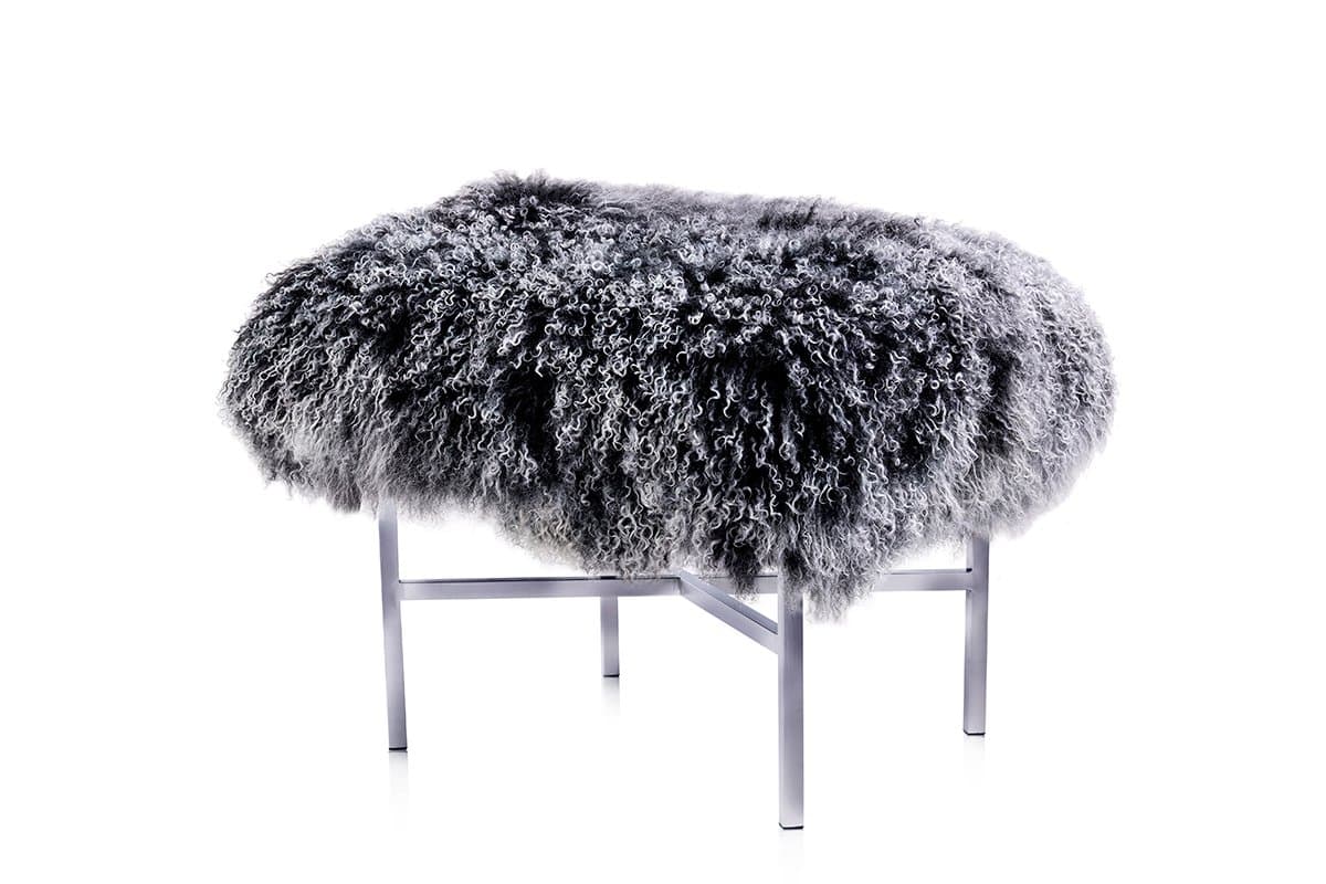 Pasargad Home Ottoman, 19" X 21", Grey