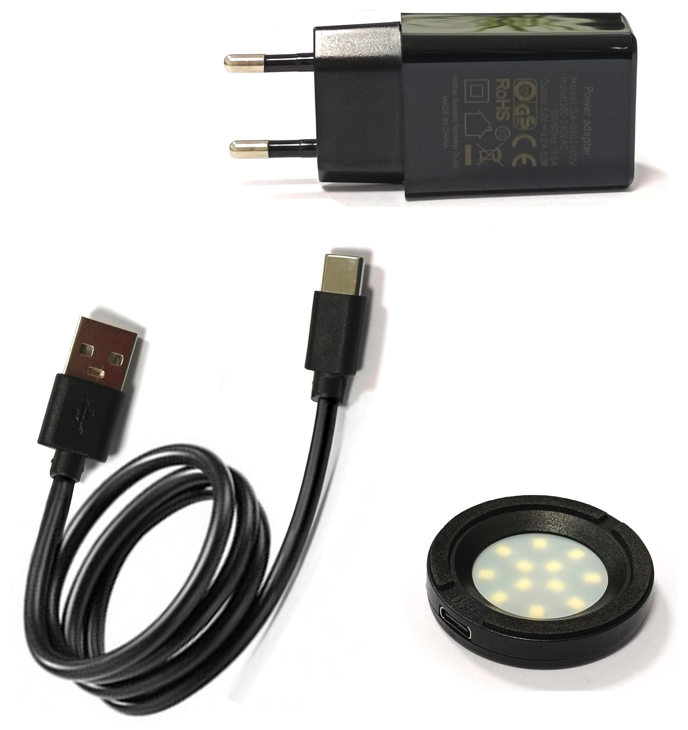 ETT Eco Tech Time LED Fast Charging Light Smart for Solar Watches Charger with USB Port and Power Adapter