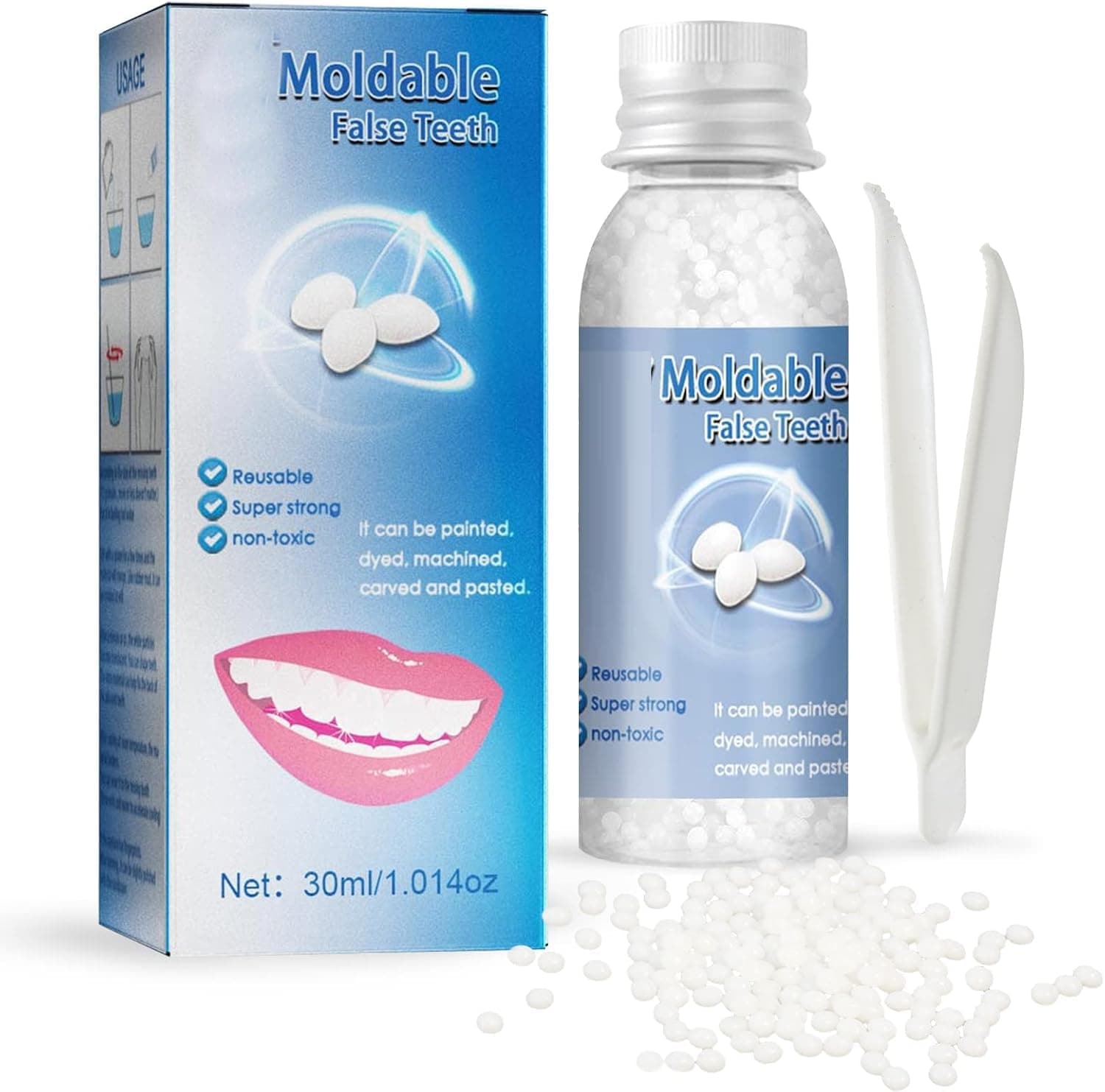 Tooth Repair Kit, Fake Teeth for Temporary Fixing The Missing and Broken Tooth Replacements