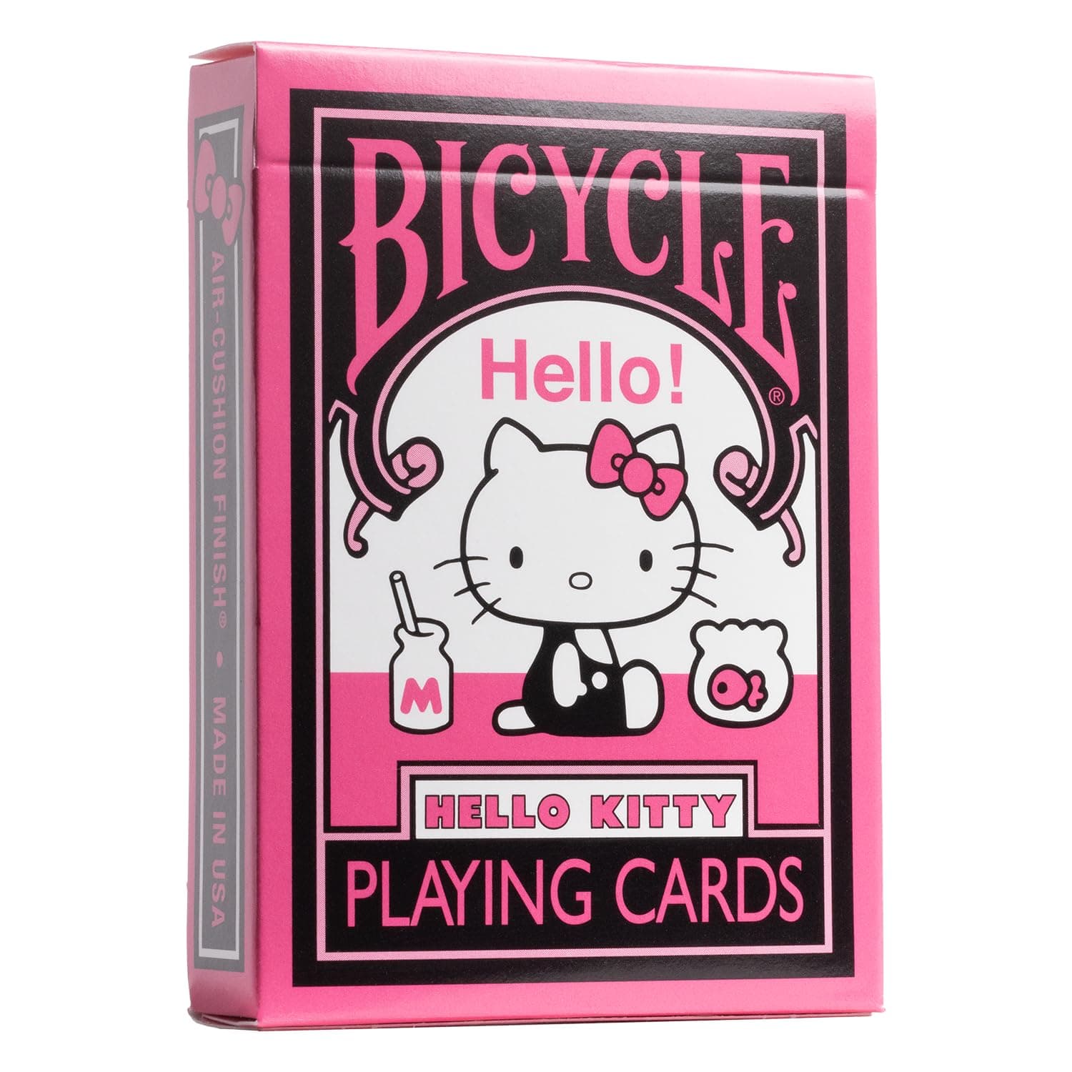 Bicycle Hello Kitty Playing Cards, Black & Pink, 1 Deck, 18mm x 65mm x 90mm