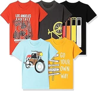 Boys Boys regular fit tshirt T-Shirt (pack of 5)