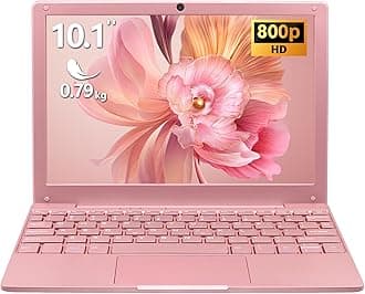 BINTEC 10.1 inch Ultra-Thin Portable Mini Laptop, Celeron N4020 Processor (up to 2.8Ghz), 8GB RAM DDR4,Weight only About 0.8Kg,Built-in Webcam, WiFi, Easy to Carry (Rose Gold, 8G+128GB SSD)