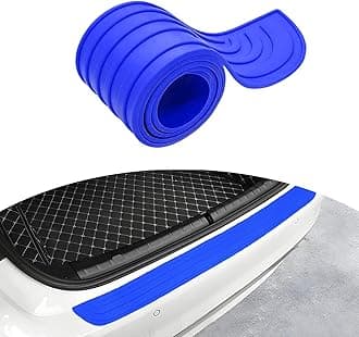 Ziciner Car Rear Bumper Protector Guard, Auto Anti-Scratch Collosion Rubber Trunk Door Entry Guards, Non-Slip Vehicle Bumper Protection Strip, Fit for Most SUVs, Vans (41"x3.5", Blue)
