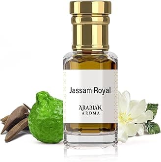 Jassam Royal Attar | Bergamot & Oud Fragrance with Leather & Musk | Long-Lasting Alcohol-Free | 100% Perfume | Oil-Based Itra Perfume for Men & Women (6ml)