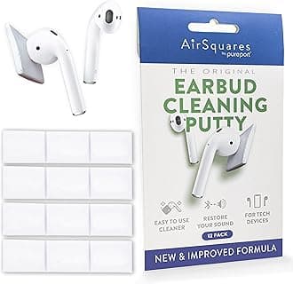 Earbud Cleaning Putty, The Original Cleaner Kit Compatible with Airpods, Earbuds & Tech Devices | Easily Remove Wax, Dirt & Gunk from Your Devices | Featured on NBC's Today Show (12 Pack)